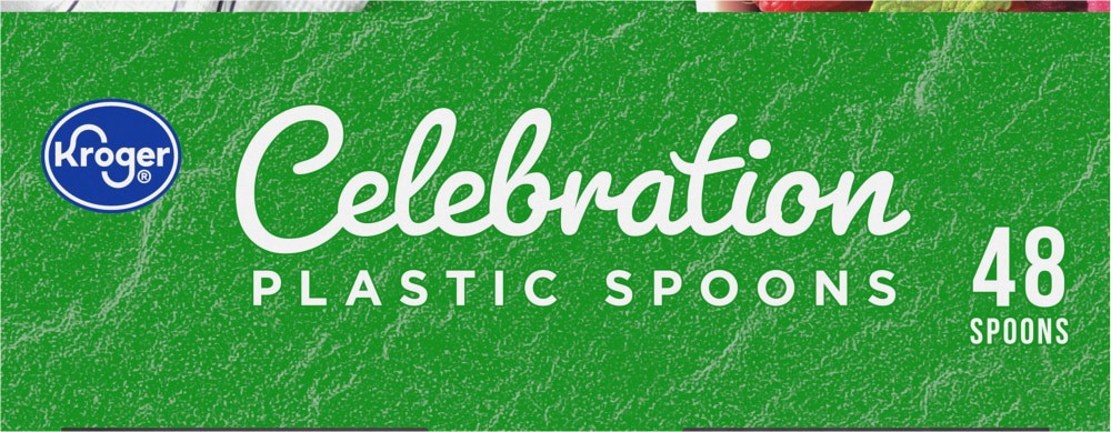 slide 3 of 3, Kroger Celebration Plastic Spoons, 48 ct
