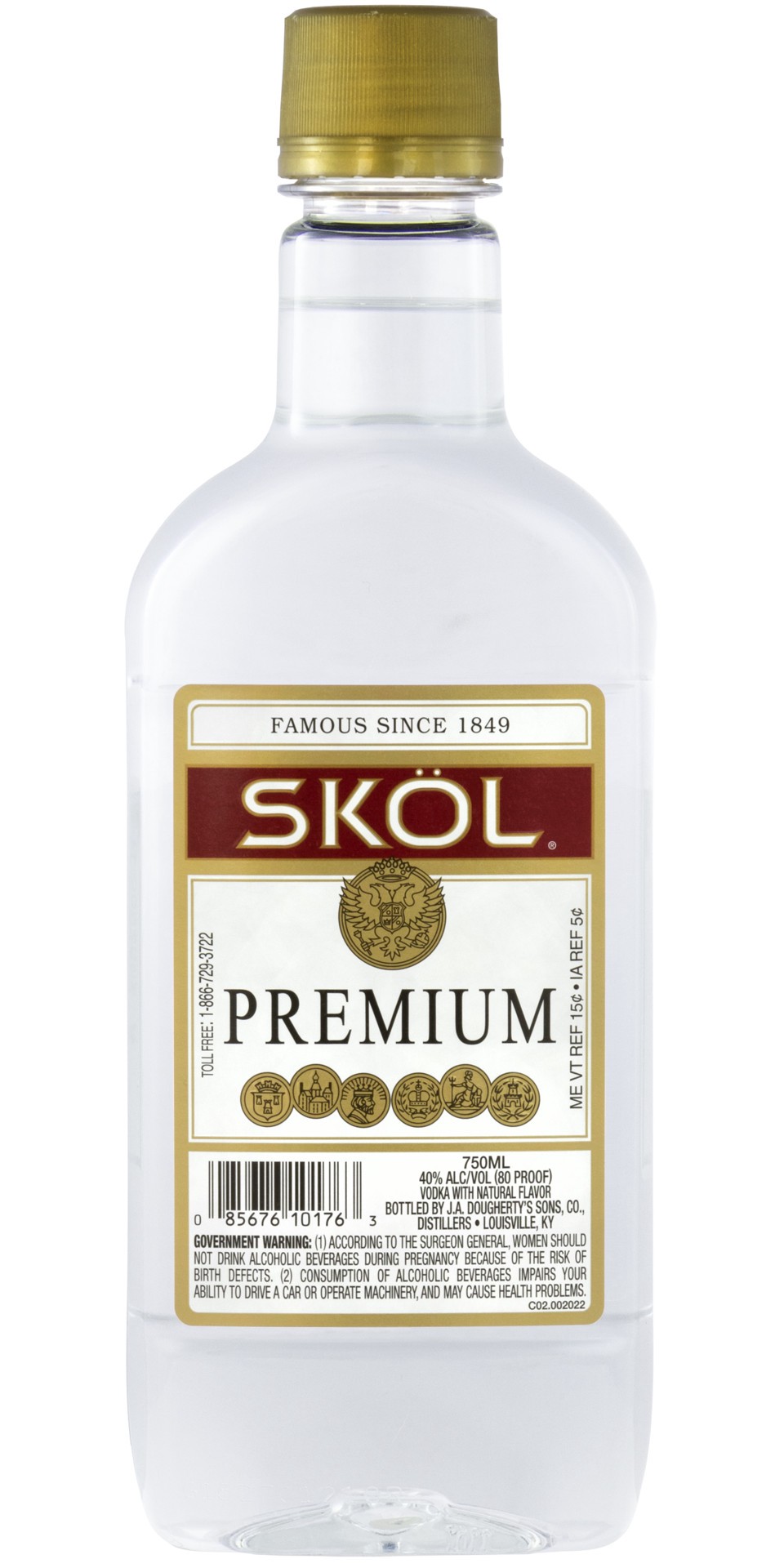 slide 1 of 2, Skol Vodka 750 mL Bottle of Vodka 80 Proof, 750 ml