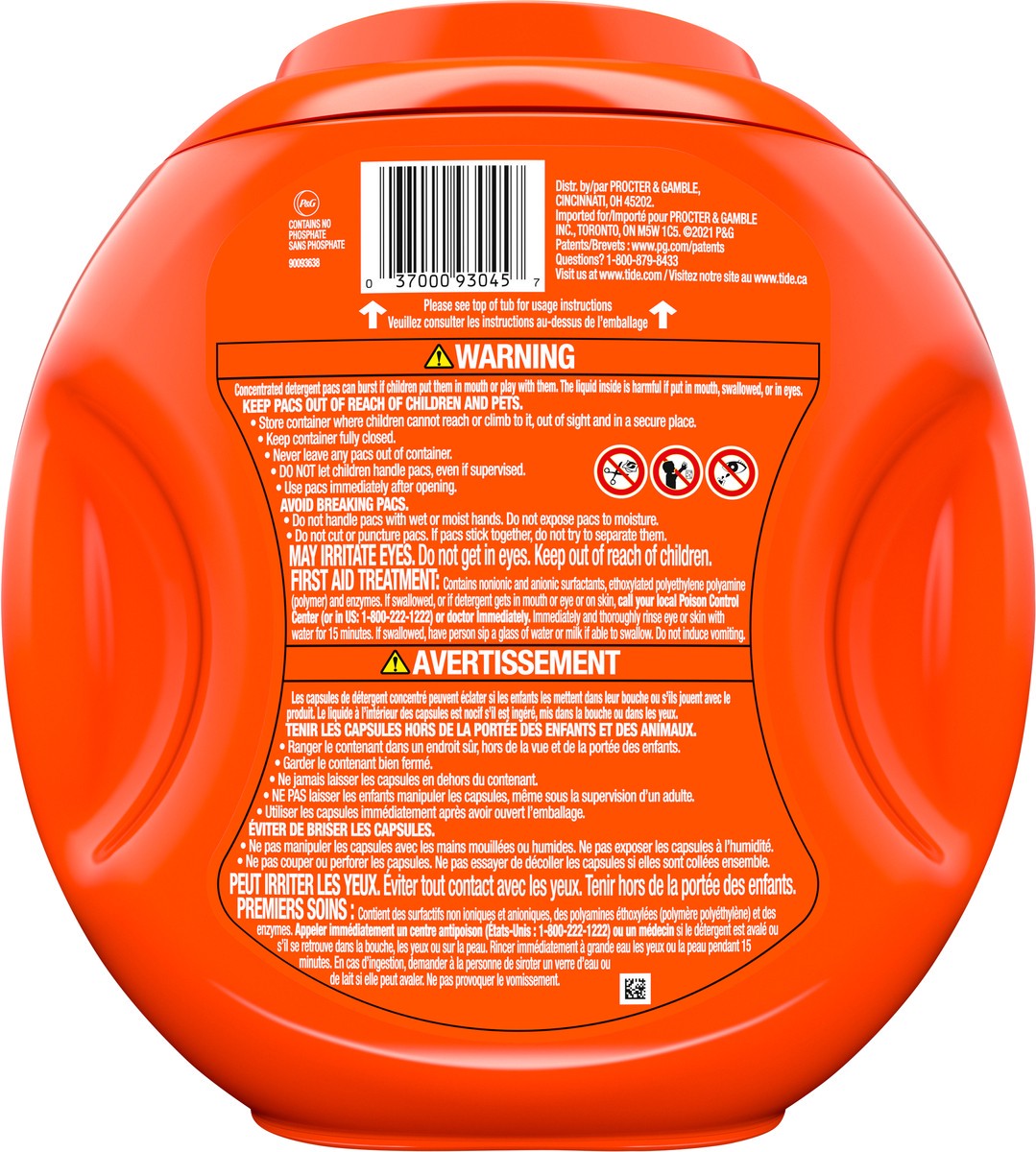 slide 2 of 4, Tide PODS Liquid Laundry Detergent Soap Pacs, HE Compatible, 81 Count, Powerful 3-in-1 Clean in one Step, Original Scent, 81 ct