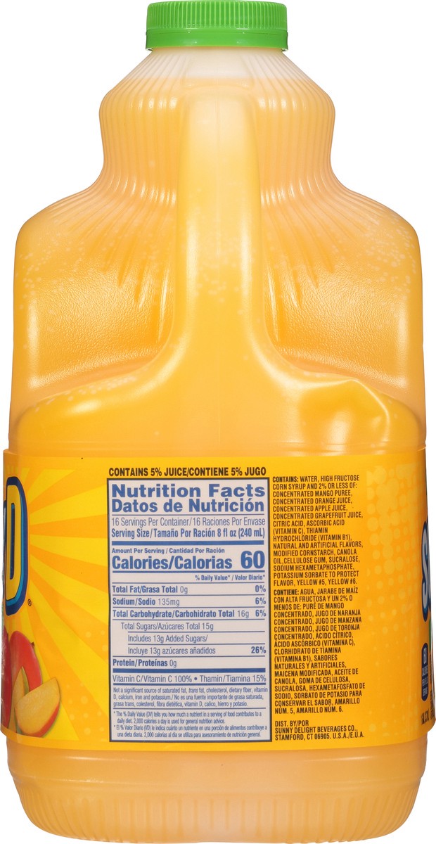 slide 5 of 9, Sunny D Sunnyd Mango Juice Drink, 1 Gallon Bottle, 1 gal