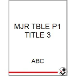 Major Table Title 3 by Abc
