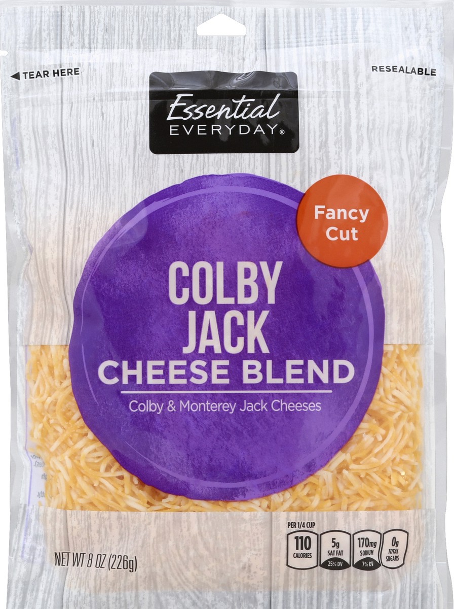slide 3 of 6, Essential Everyday Cheese Blend, Colby Jack, Fancy Cut, 8 oz