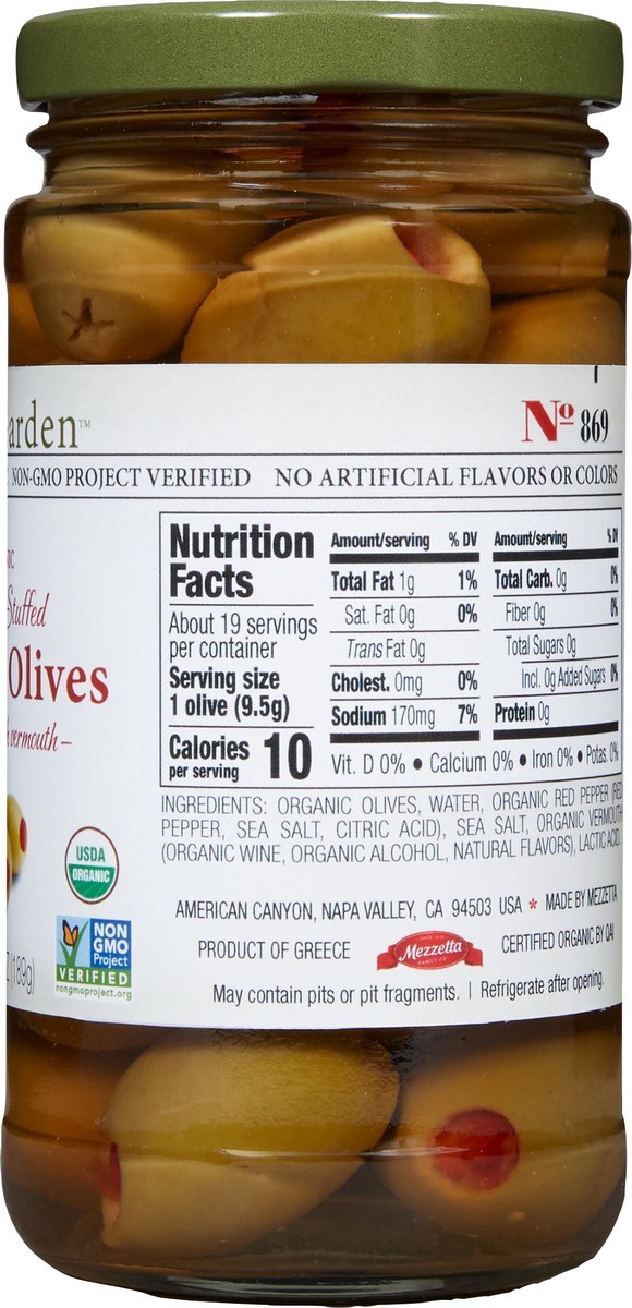 slide 5 of 11, Jeff's Garden Organic Pimiento Stuffed Martini Olives, 6.7 oz Dr. Wt., 6.7 oz