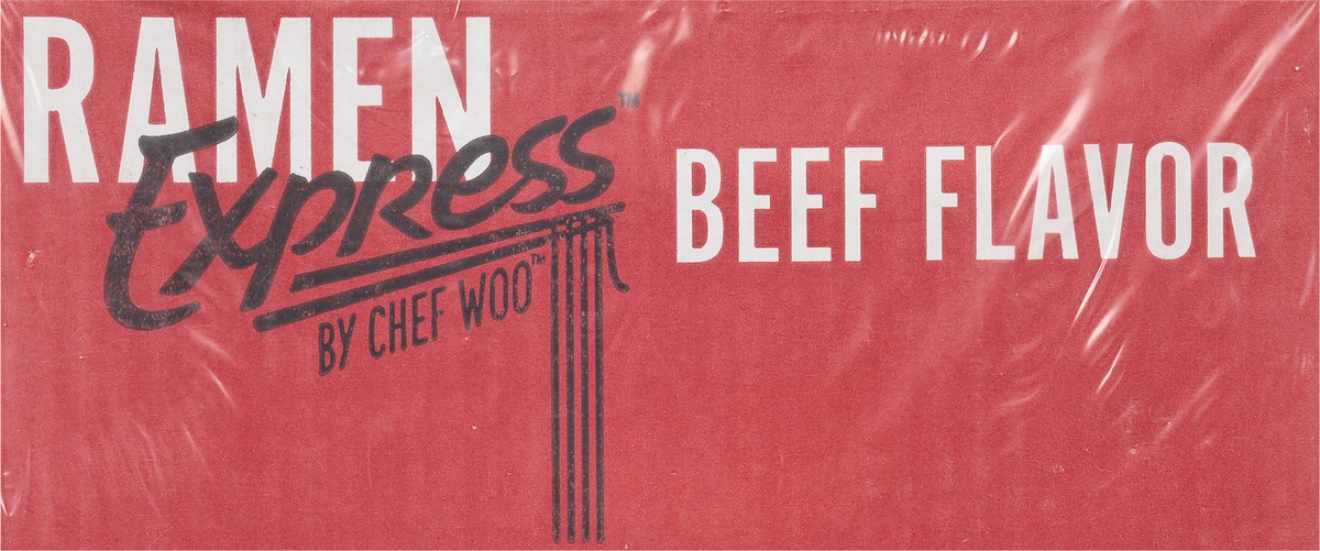slide 11 of 13, Ramen Express by Chef Woo Beef Flavor Ramen 12 - 3 oz Packs, 12 ct