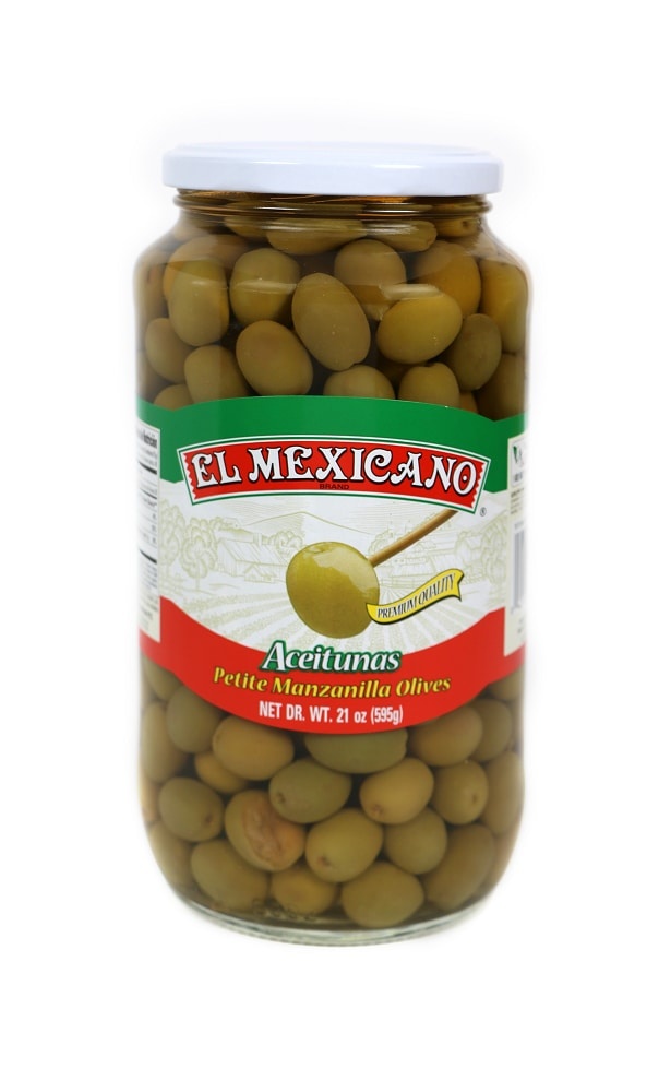 slide 1 of 1, El Mexicano Green Olives, 21 oz