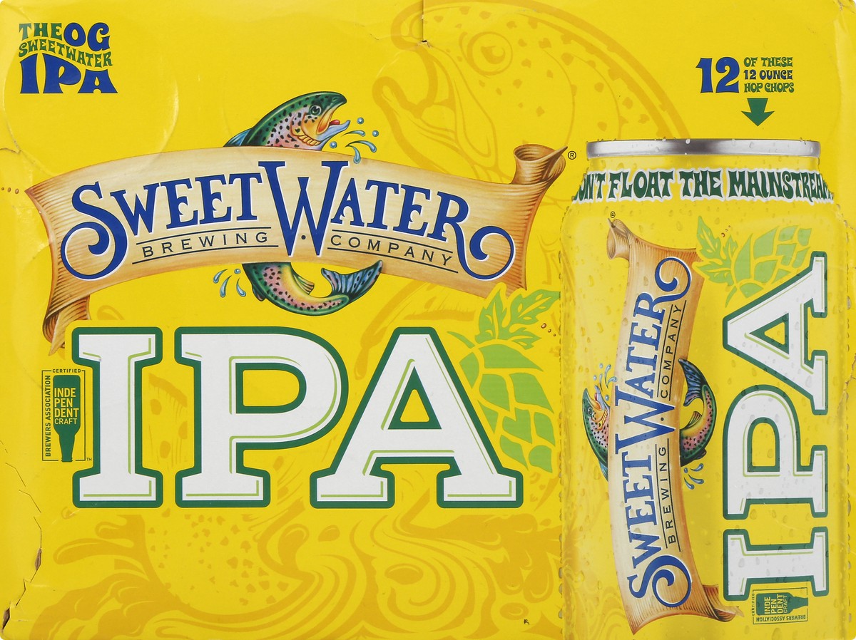 slide 3 of 9, SweetWater Brewing Co IPA Beer 12 ea, 12 ct; 12 fl oz