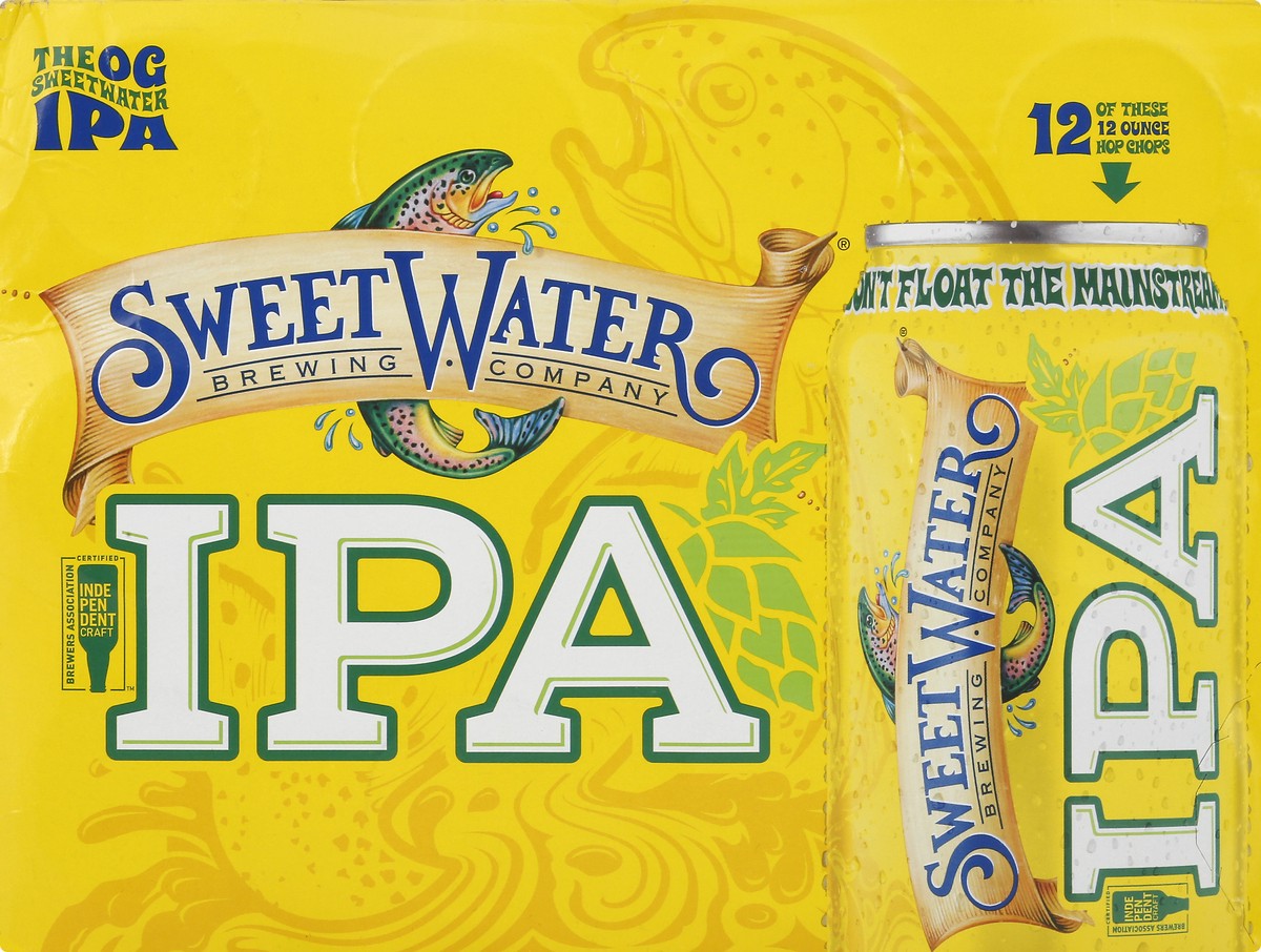 slide 5 of 9, SweetWater Brewing Co IPA Beer 12 ea, 12 ct; 12 fl oz