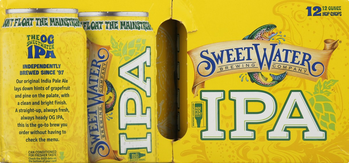 slide 2 of 9, SweetWater Brewing Co IPA Beer 12 ea, 12 ct; 12 fl oz