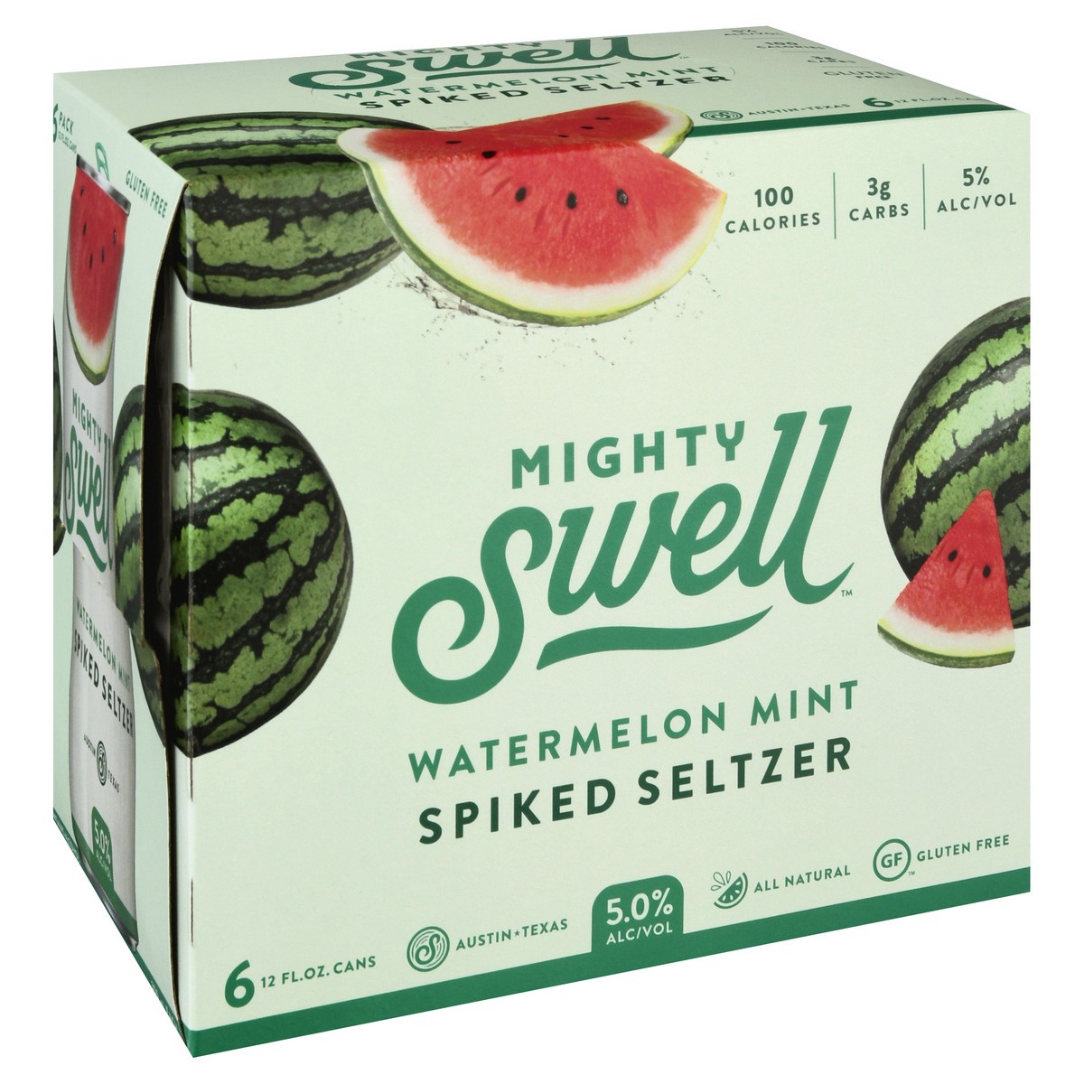 slide 3 of 13, Mighty Swell Watermelon Mint Spiked Seltzer 6 ea, 6 ct