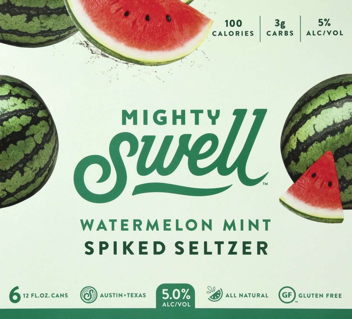 slide 1 of 13, Mighty Swell Watermelon Mint Spiked Seltzer 6 ea, 6 ct