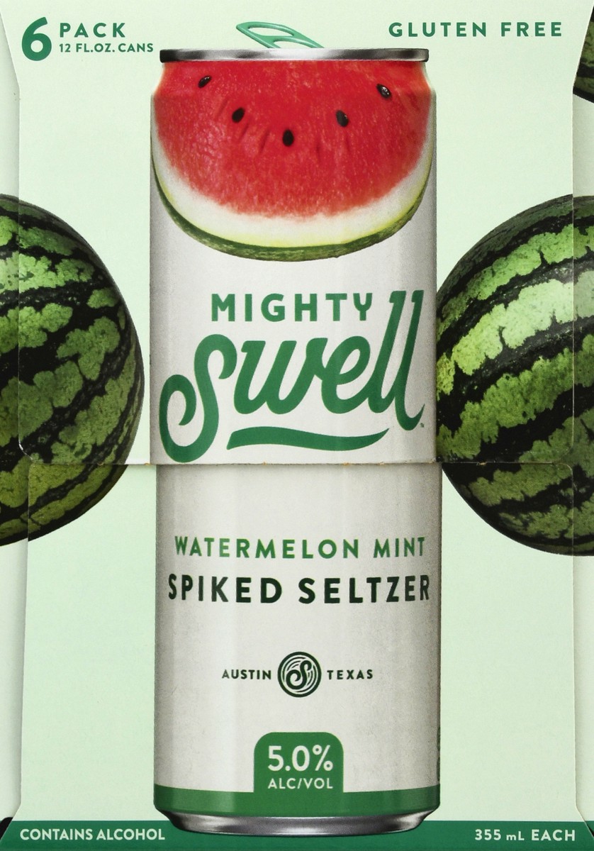 slide 12 of 13, Mighty Swell Watermelon Mint Spiked Seltzer 6 ea, 6 ct