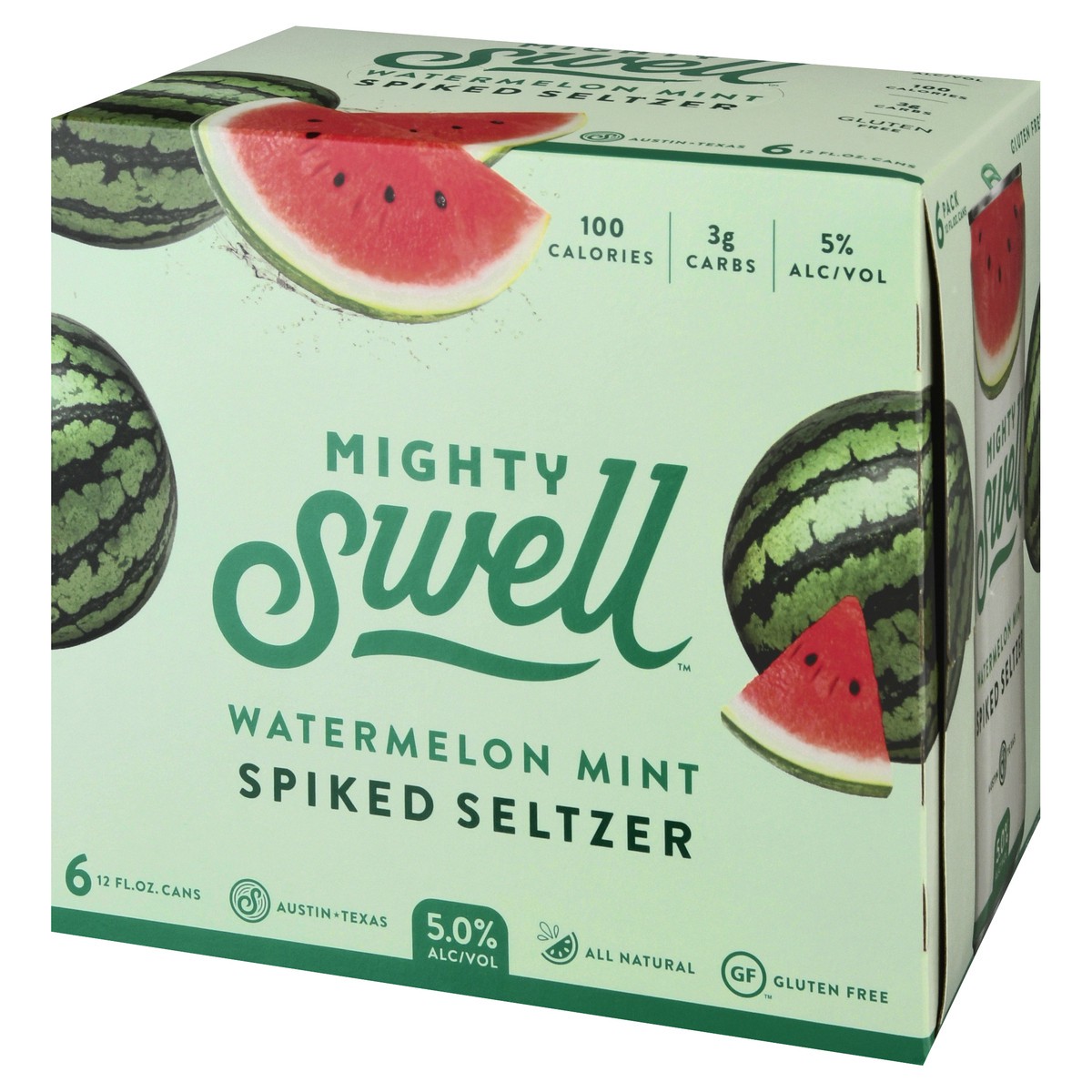 slide 6 of 13, Mighty Swell Watermelon Mint Spiked Seltzer 6 ea, 6 ct