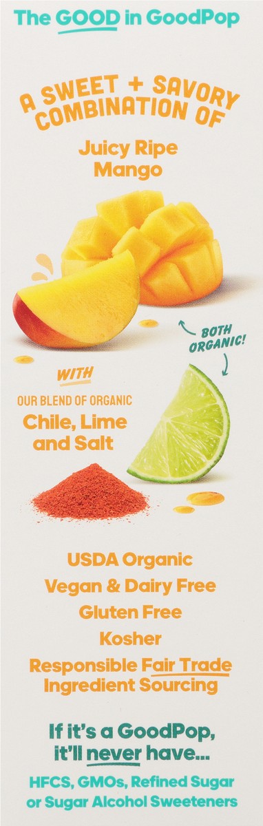 slide 9 of 9, GoodPop Mango Chile Organic Frozen Fruit Bars, 4 Ct, 4 ct