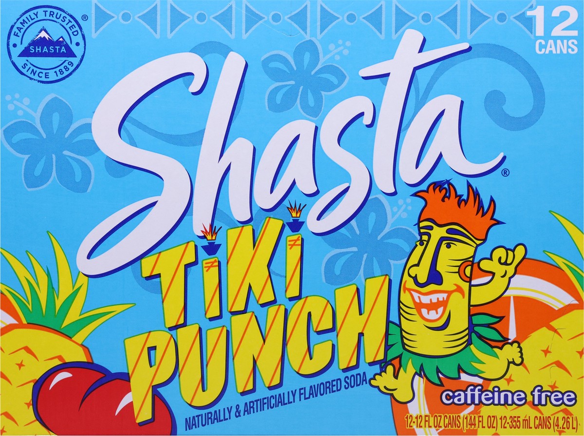 slide 6 of 9, Shasta Soda, Tiki Punch, Caffeine Free 12Pk, 12 ct; 12 fl oz