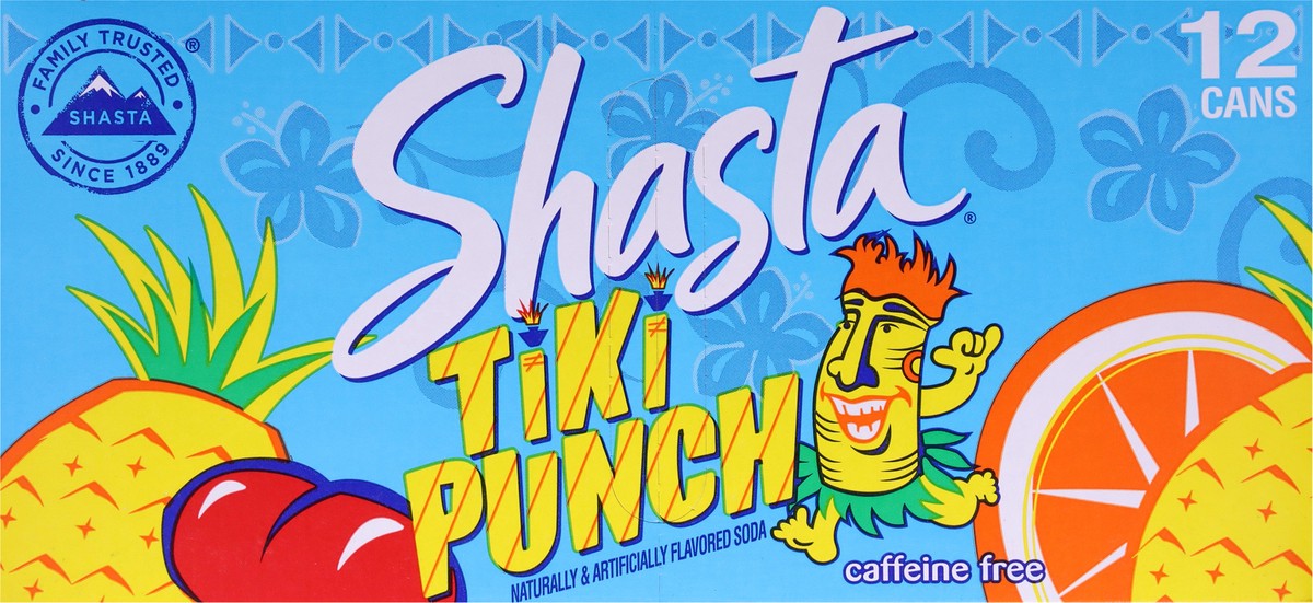 slide 9 of 9, Shasta Soda, Tiki Punch, Caffeine Free 12Pk, 12 ct; 12 fl oz