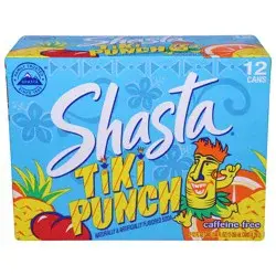 Shasta Soda, Tiki Punch, Caffeine Free 12Pk