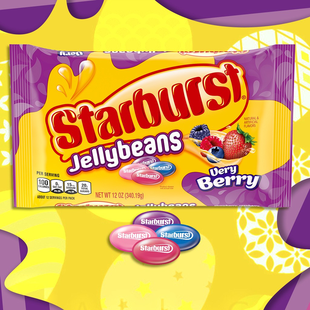 slide 6 of 8, STARBURST Very Berry Jelly Beans Easter Candy Gifts, 12 oz, 12 oz