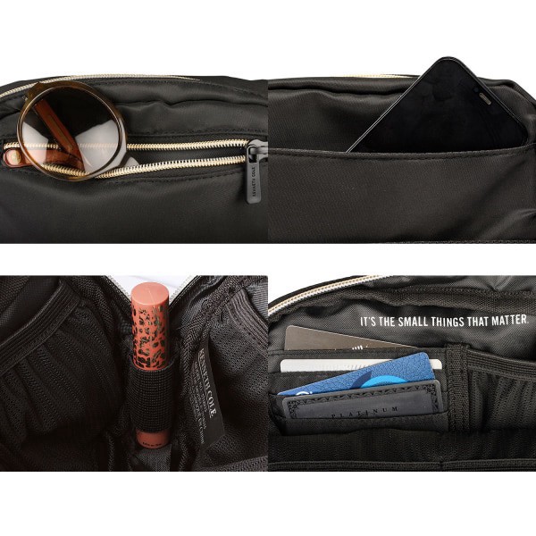 slide 3 of 3, Kenneth Cole Women's Sophie Silky Nylon Belt Bag, 8-1/2""H X 5-1/4""W X 1-15/16""D, Black, 1 ct