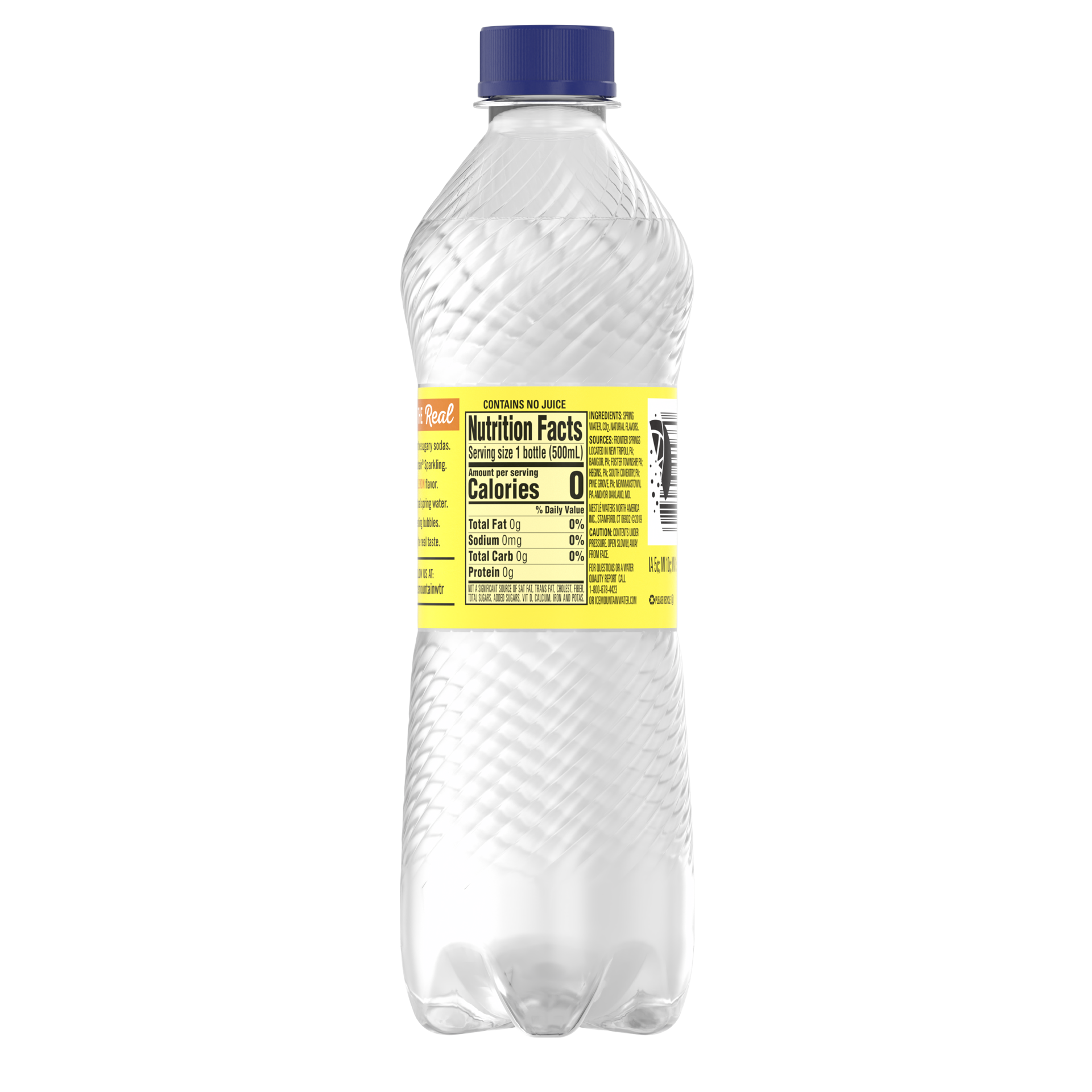 slide 3 of 4, Ice Mountain Sparkling Water, Lively Lemon, 16.9 oz. Bottle, 16.9 fl oz
