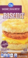 slide 1 of 1, Kroger Sausage Egg & Cheese Biscuit Sandwiches, 9.2 oz