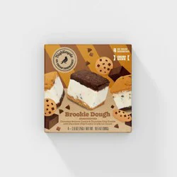 Nightingale Brookie Dough Ice Cream Sandwiches, Chomp Size 4 - 2.6 oz Each