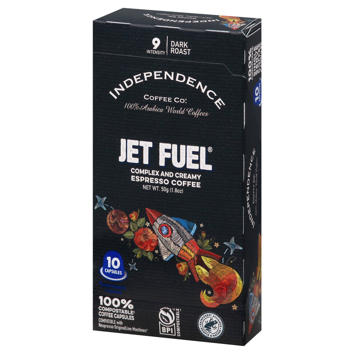 slide 7 of 9, Independence Coffee Co. Jet Fuel Espresso Dark Roast Complex and Creamy Coffee - 10 ct, 10 ct