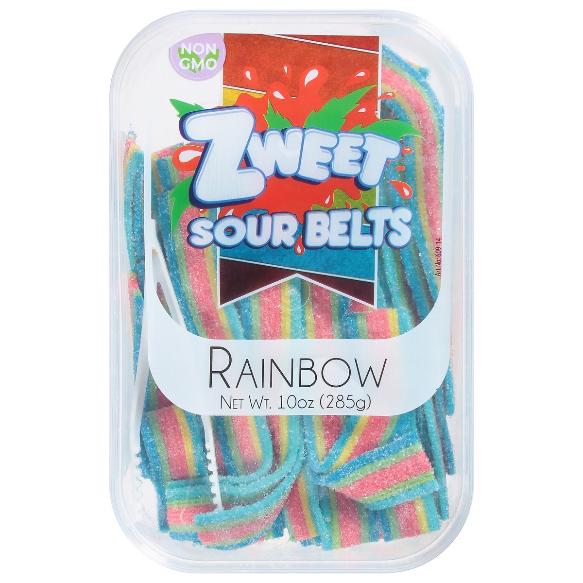 slide 1 of 9, Zweet Belts Sour Rainbow, 10 oz