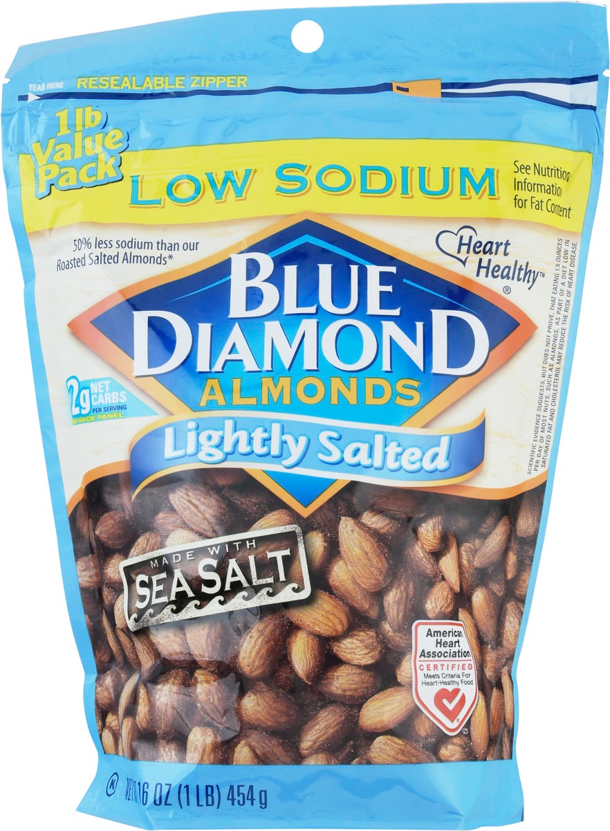 slide 6 of 9, Blue Diamond Almonds Low Sodium Lightly Salted, 1 lb