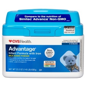 slide 1 of 1, CVS Health Advantage Infant Formula With Iron Milk-Based Powder, 23.2 oz