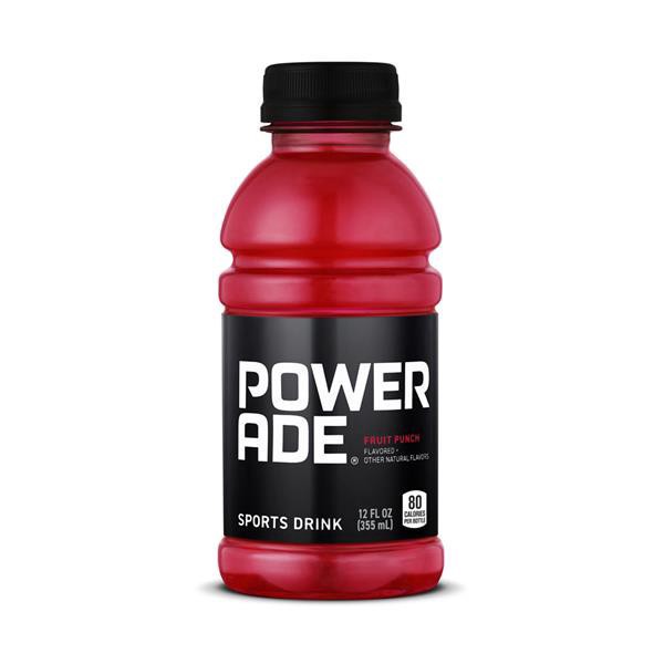 slide 1 of 1, POWERADE Fruit Punch Electrolyte Sports Drink, 12 fl oz Bottle, 12 fl oz