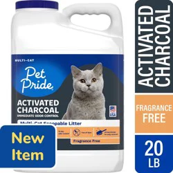 Pet Pride Fragrance Free Activated Charcoal Immediate Odor Control Multi Cat Scoopable Litter