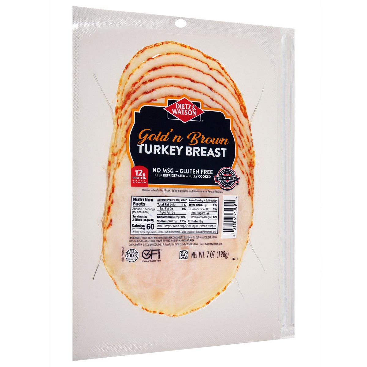 slide 11 of 13, Dietz & Watson Turkey Goldn Brown Sliced, 1 ct