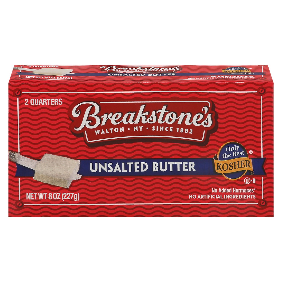 slide 1 of 1, Breakstone's All Natural Unsalted Butter, 8 oz