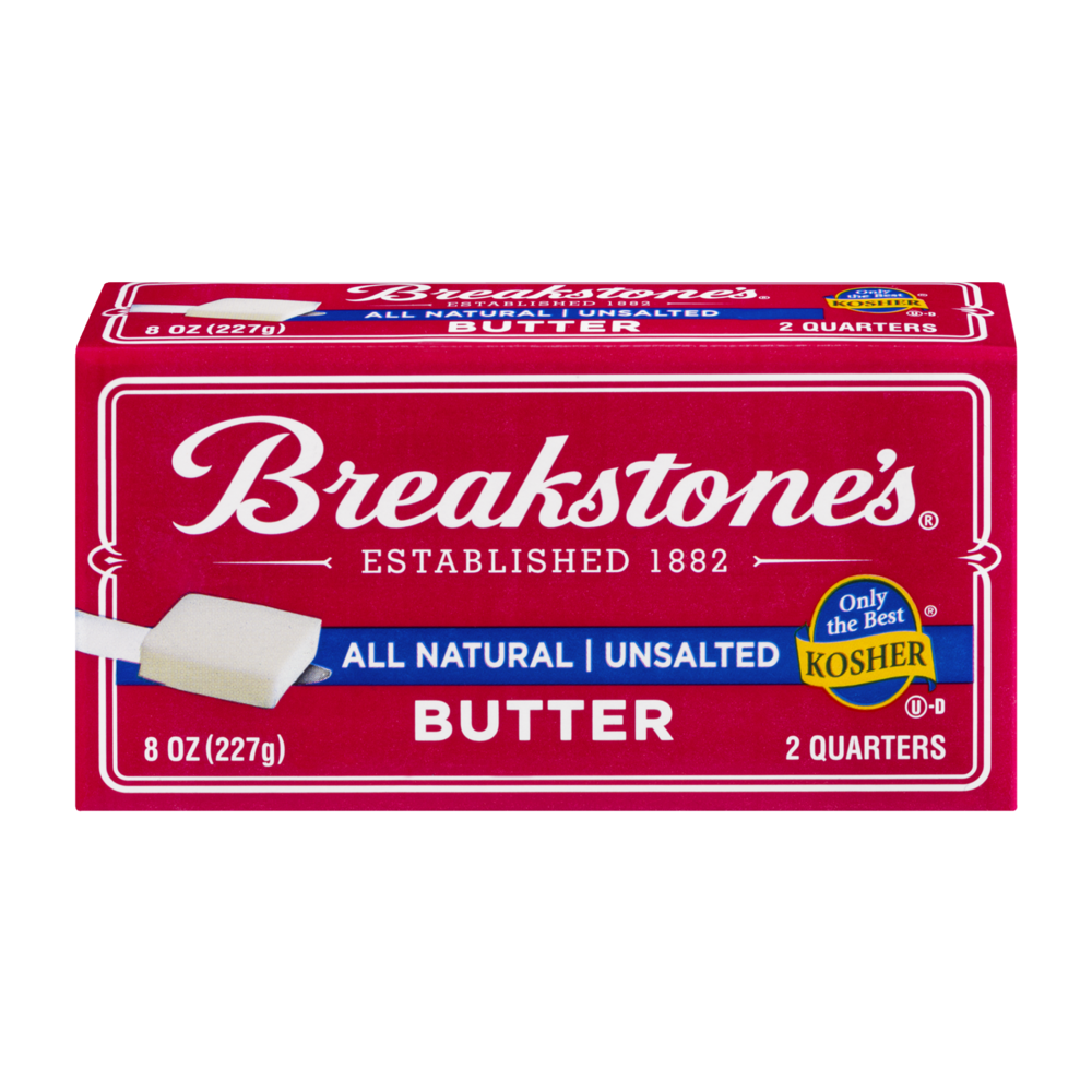 slide 1 of 1, Breakstone's All Natural Unsalted Butter, 8 oz