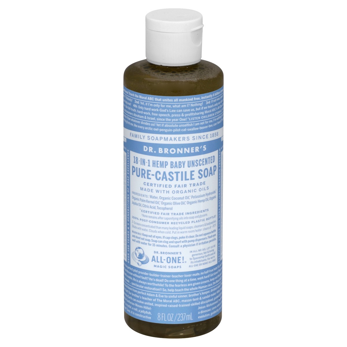 slide 2 of 3, Dr. Bronner's Castile Liq Soap Baby Org, 8 oz