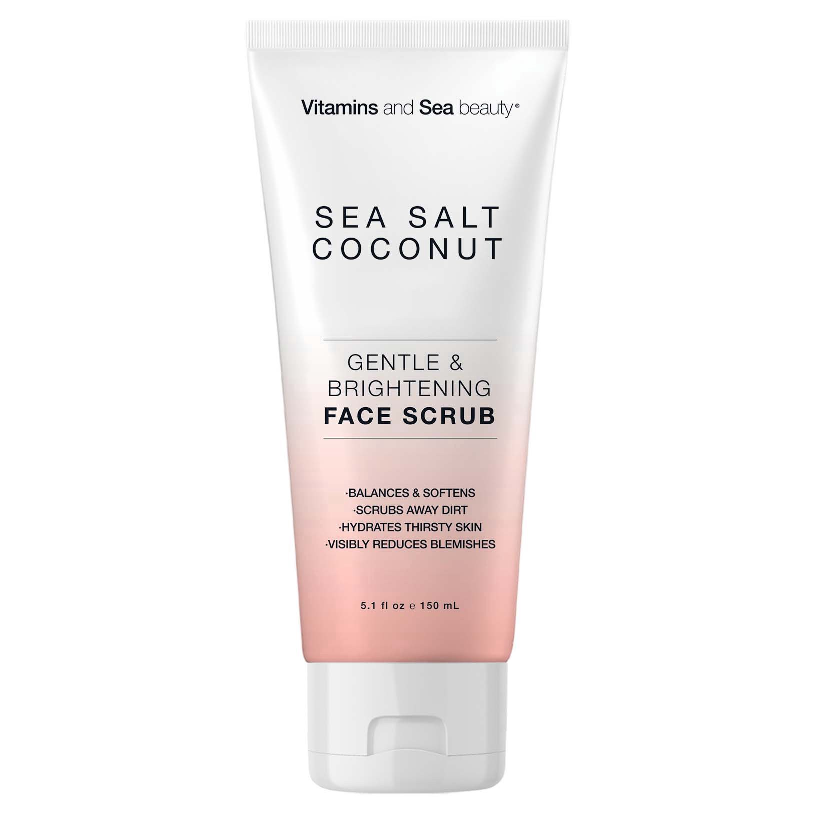 slide 1 of 1, Vitamins and Sea Beauty Sea Salt Coconut Face Scrub 5.1 fl oz, 5.10 fl oz