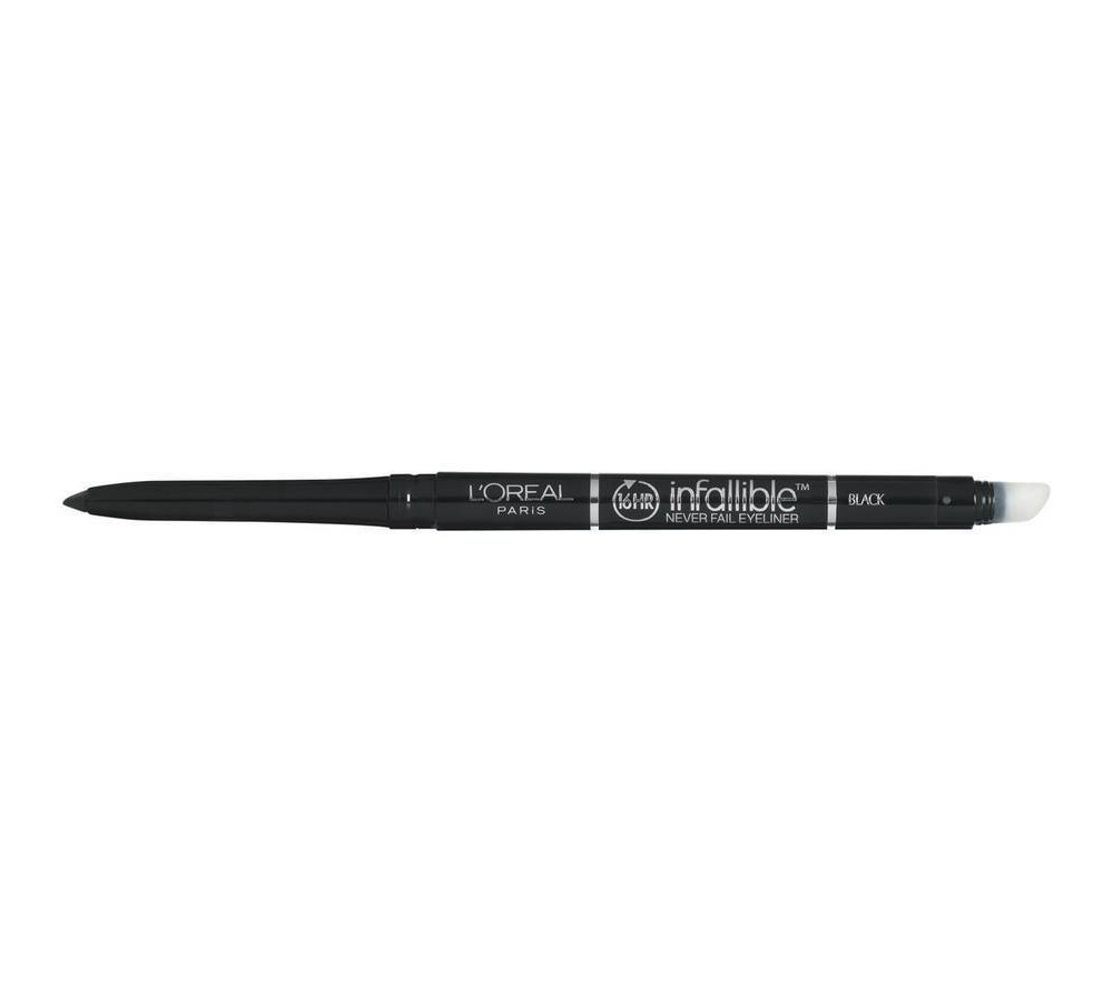 slide 4 of 19, L'Oréal L'Oreal Paris Infallible Never Fail Black Pencil Eyeliner with Built in Sharpener - 0.008 Oz, 0.01 oz