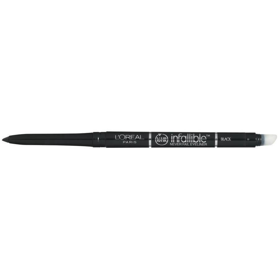 slide 14 of 19, L'Oréal L'Oreal Paris Infallible Never Fail Black Pencil Eyeliner with Built in Sharpener - 0.008 Oz, 0.01 oz