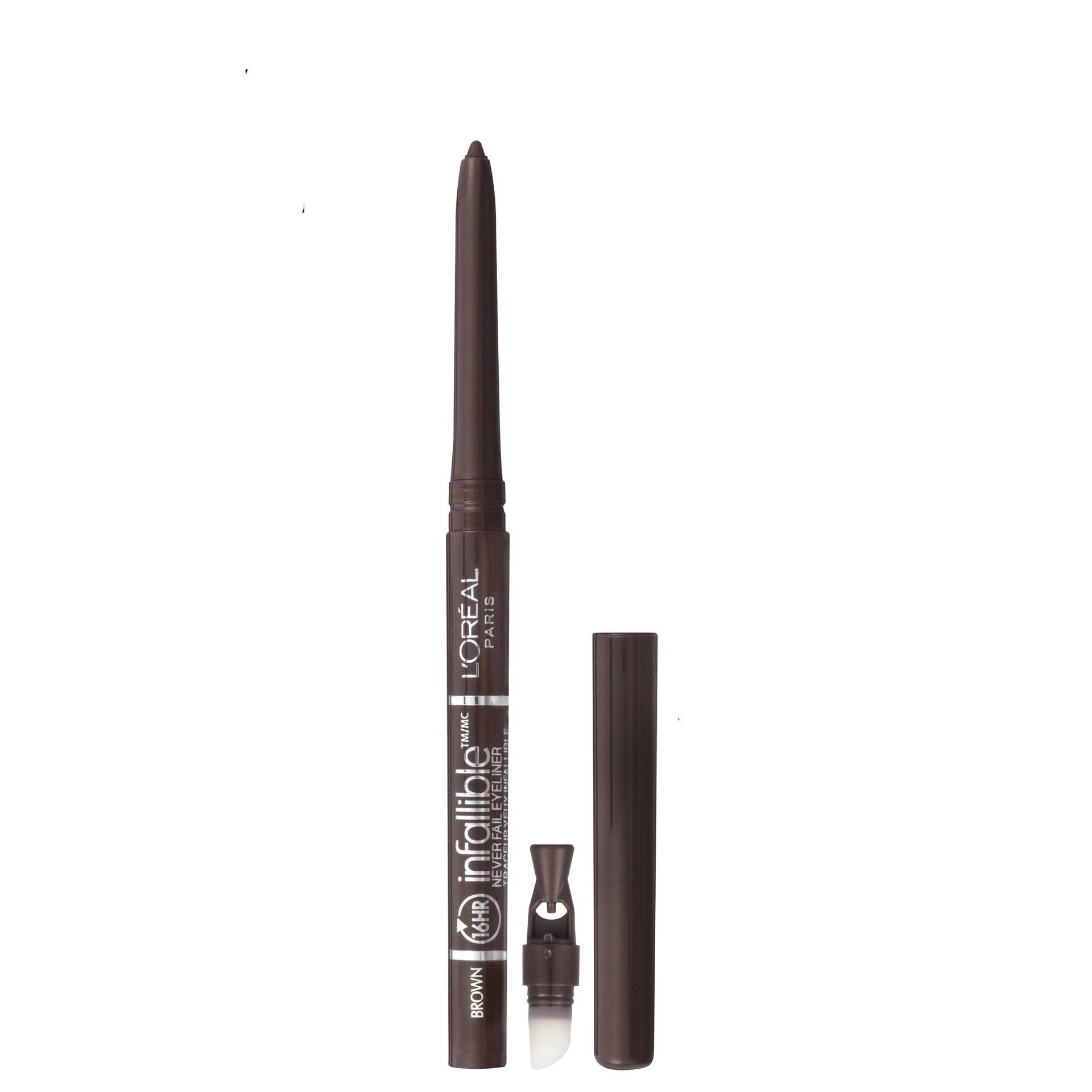 slide 16 of 19, L'Oréal L'Oreal Paris Infallible Never Fail Black Pencil Eyeliner with Built in Sharpener - 0.008 Oz, 0.01 oz