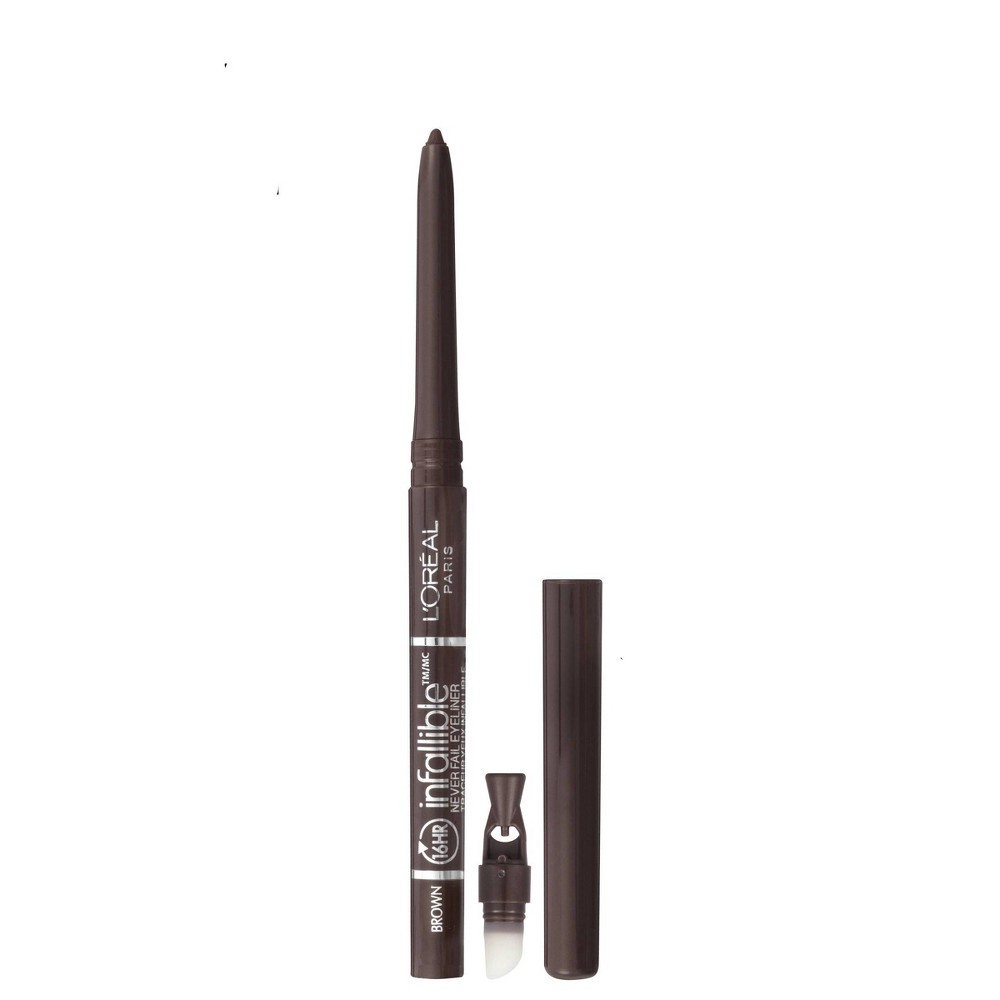 slide 8 of 19, L'Oréal L'Oreal Paris Infallible Never Fail Black Pencil Eyeliner with Built in Sharpener - 0.008 Oz, 0.01 oz