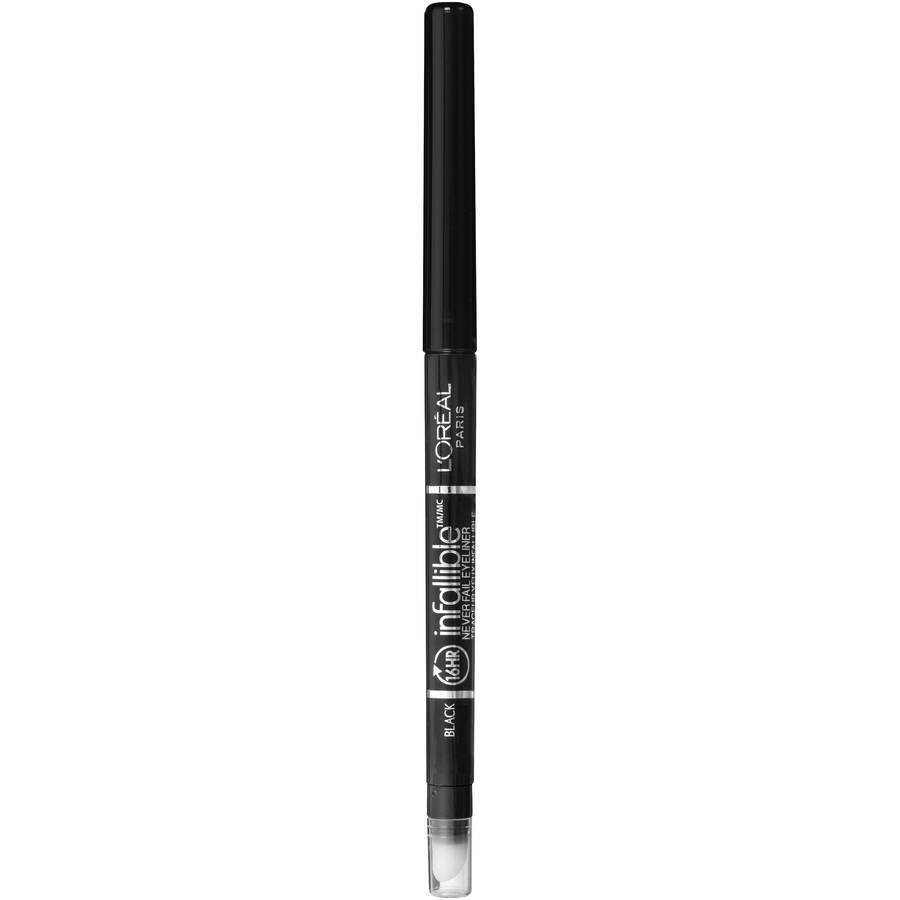 slide 1 of 1, L'Oréal Paris Neverfail Black Eyeliner, 0.01 oz