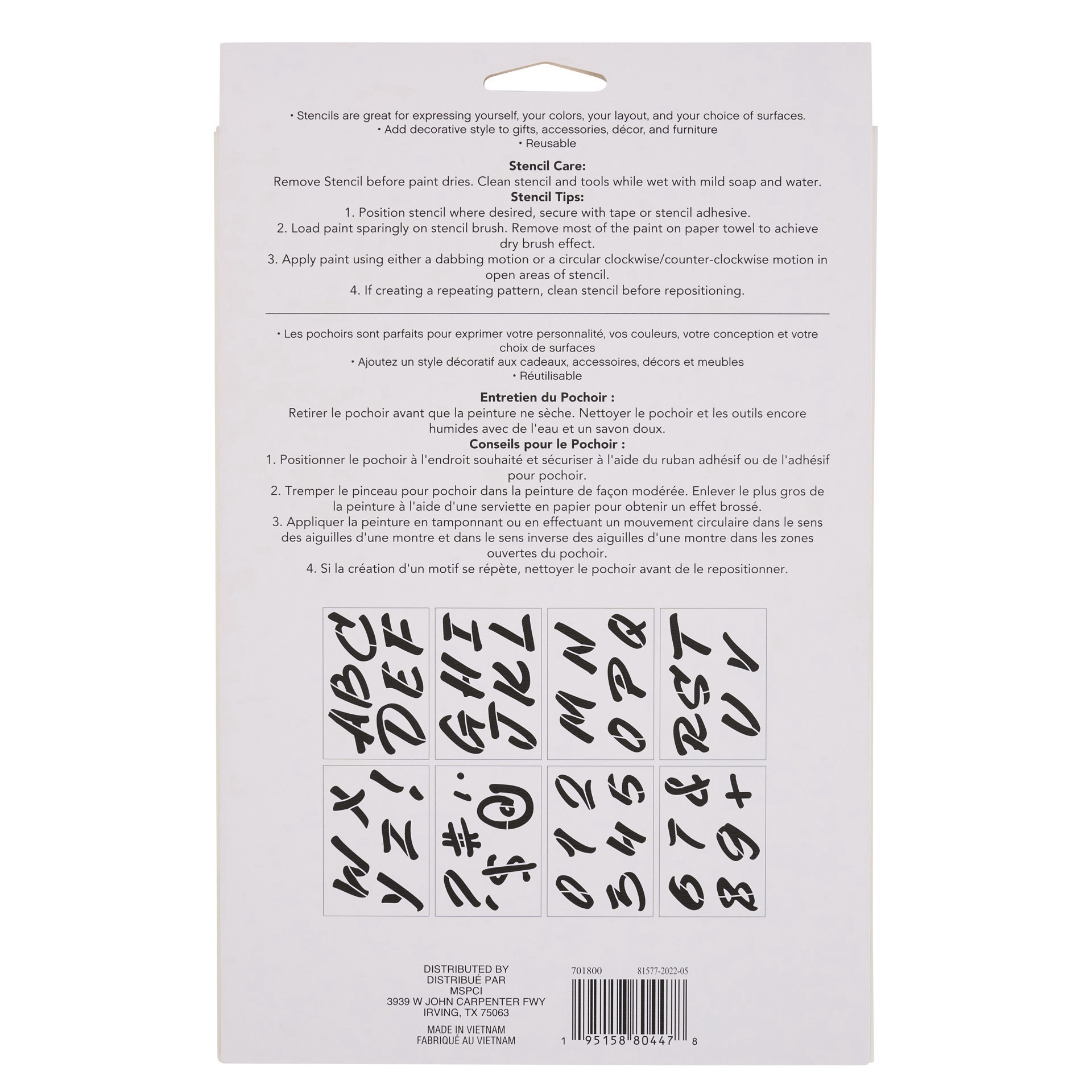 slide 4 of 4, 3" Handwritten Alphabet Stencils By Craft Smart, 3 in