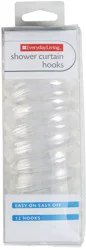 Everyday Living Plastic Shower Curtain Hooks - Clear