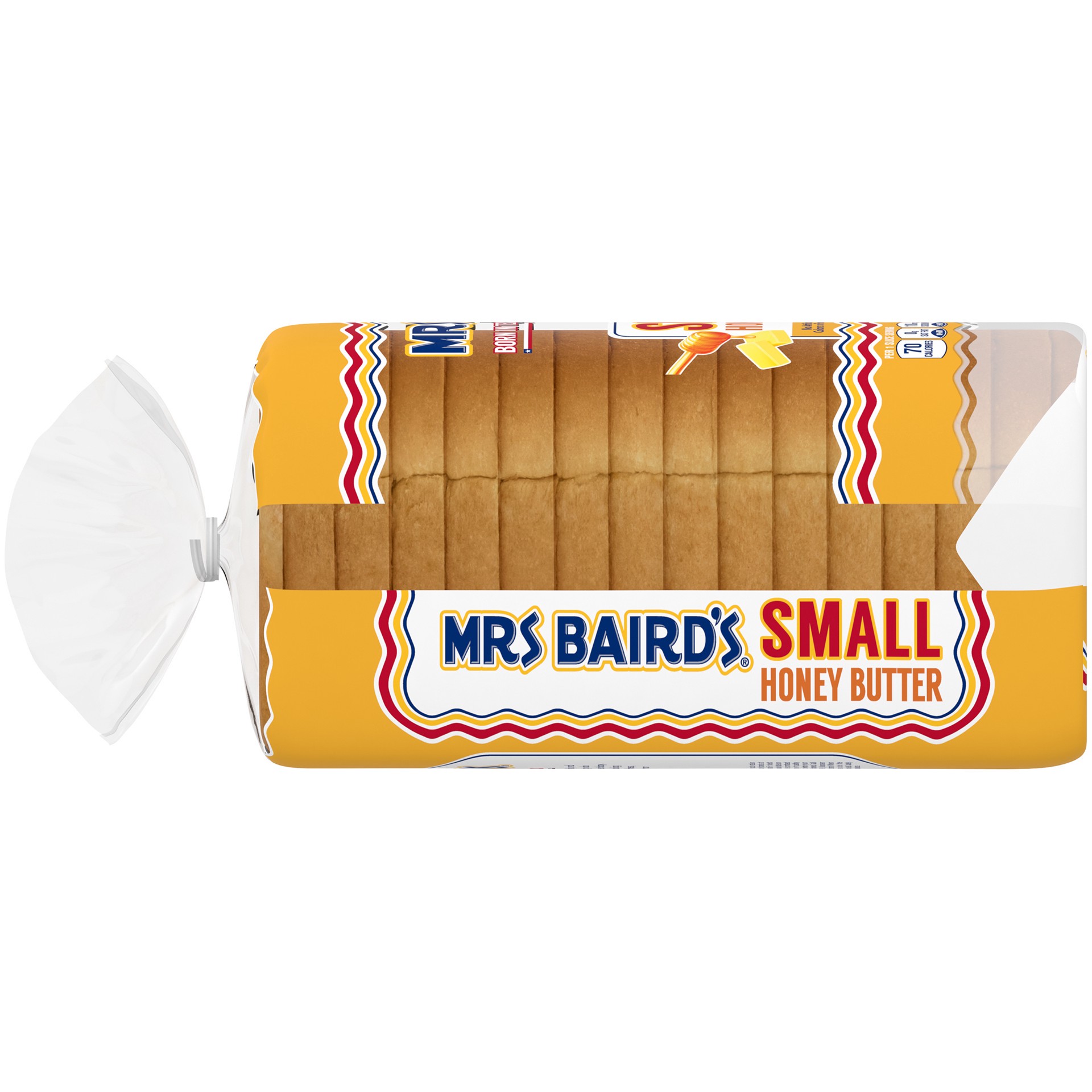 slide 5 of 5, Mrs. Baird's Small Honey Butter Bread, 16 oz, White Bread, Bag, 16 oz