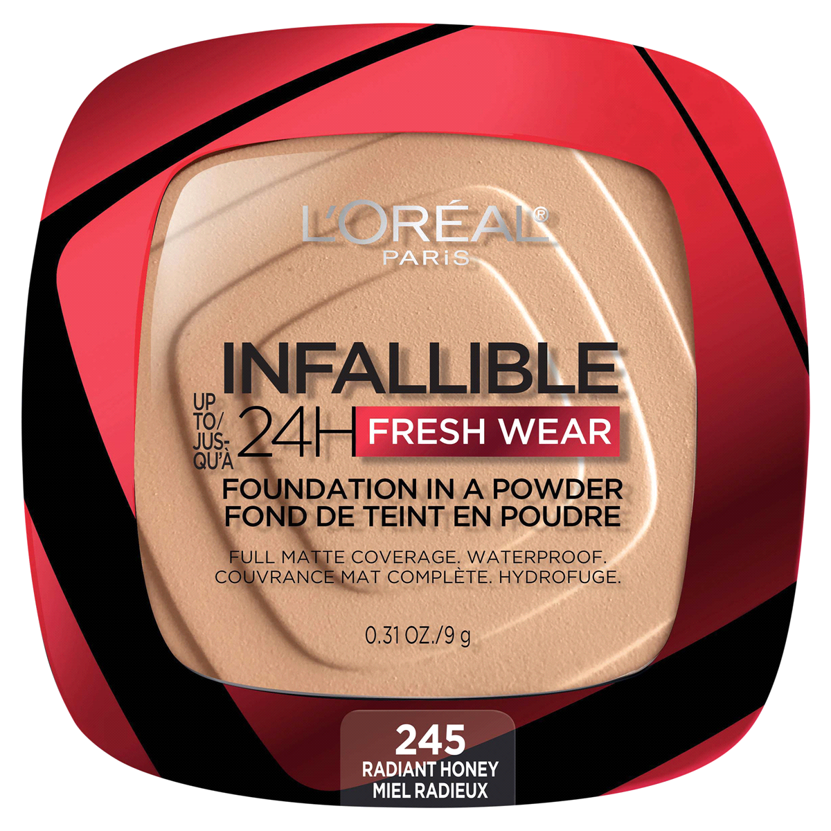 slide 1 of 1, L'Oréal Infallible Up To 24H Fresh Wear In A Powder, Matte Finish, Radiant Honey, 0.31 oz