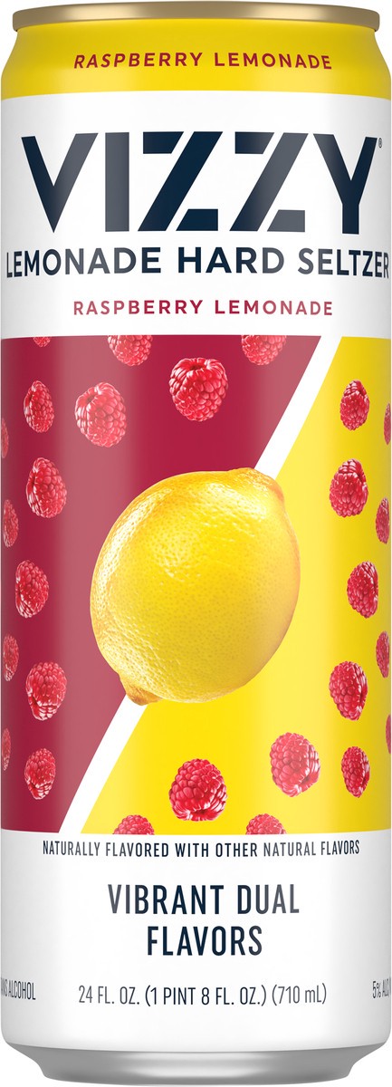 slide 6 of 7, Vizzy Raspberry Lemonade Hard Seltzer, Gluten Free, Seltzer Single, 24 FL OZ Can, 5% ABV, 24 fl oz