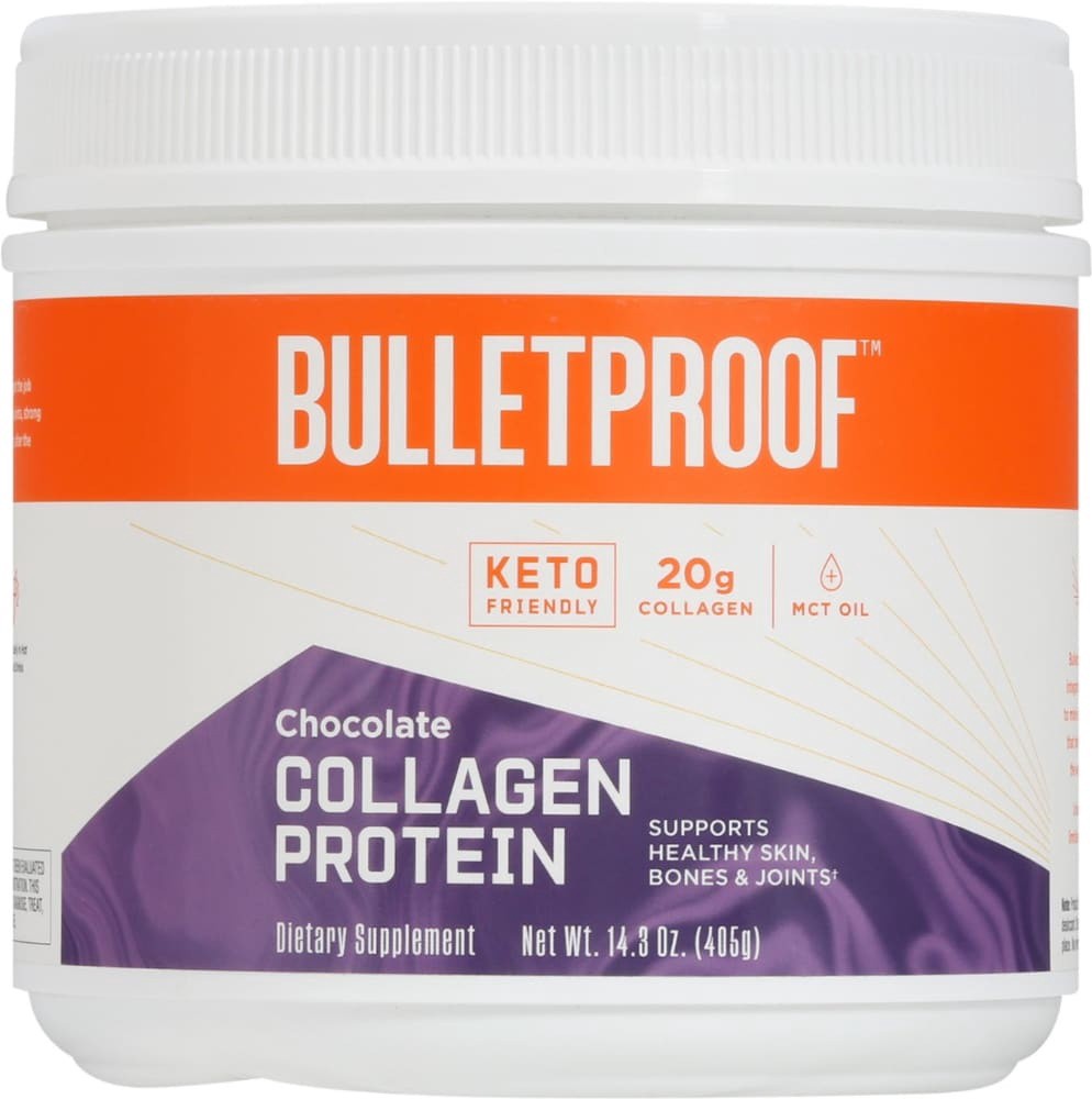 slide 1 of 9, Bulletproof Collagen Chocolate, 14.3 oz