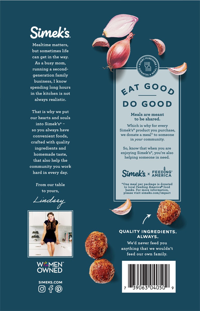 slide 2 of 4, Simek's Meatballs, Beef, Original, 22 oz