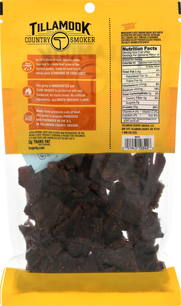 slide 7 of 9, Tillamook Country Smoker Teriyaki Beef Jerky 10 oz, 10 oz