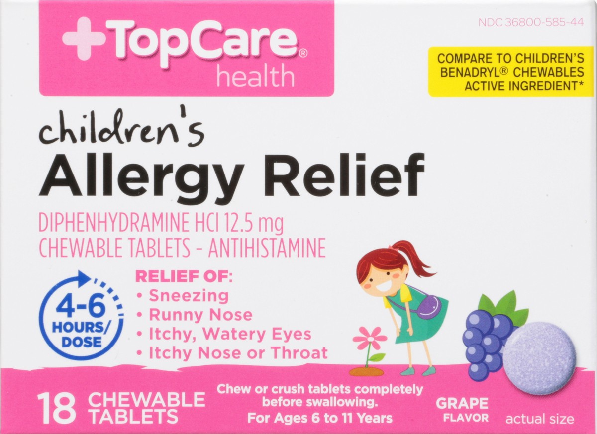 slide 3 of 9, Topcare Meds Allergy Relief Grape, 18 ct